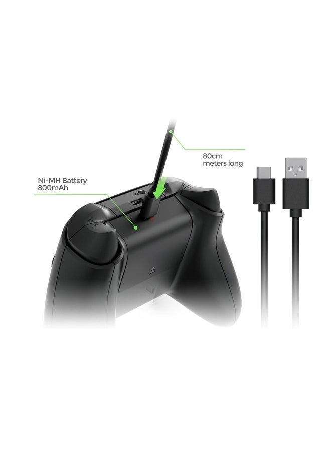 1 Pack Rechargeable Battery Pack for X-Series S/X Controller, Upgraded 800mAh Battery Pack with USB Charging Cable and LED Indicator