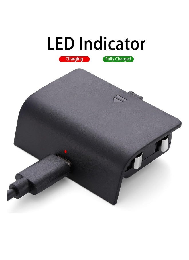1 Pack Rechargeable Battery Pack for X-Series S/X Controller, Upgraded 800mAh Battery Pack with USB Charging Cable and LED Indicator
