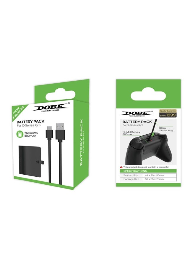 1 Pack Rechargeable Battery Pack for X-Series S/X Controller, Upgraded 800mAh Battery Pack with USB Charging Cable and LED Indicator