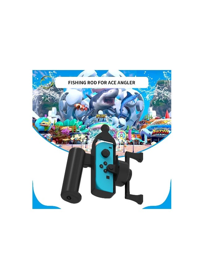 Fishing Rod Hand Grip, for Nintendo Switch Joy-Con Compatible with Fishing Star World Tour, Legendary Fishing, Bass Pro Shops: The Strike Championship Edition, High Quality Abs Plastic