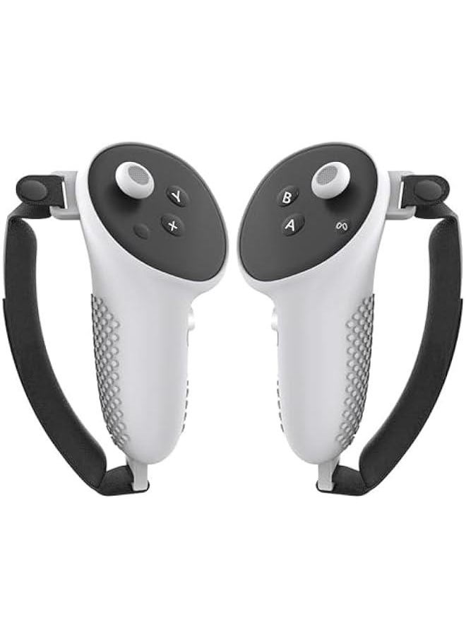 VR Accessories for Meta Quest 3, 6 in 1 Silicone Protective Case Set for Oculus Quest 3, Controller Grip Cover, VR Shell Cover, Face Cover (White)