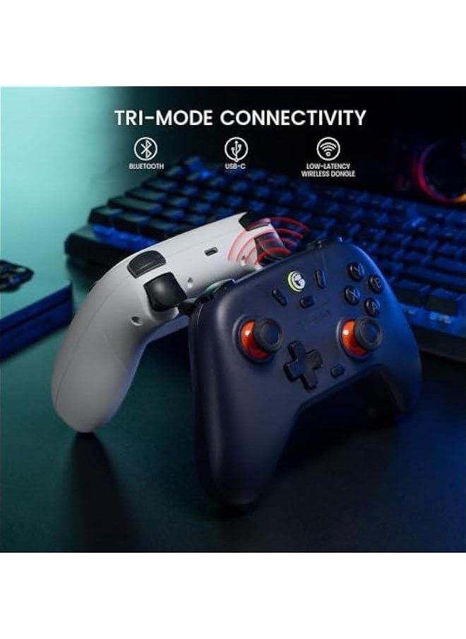 Nova Lite 2.4g Wireless Controller for Windows PC, iPhone, Android, Switch & Steam Deck, Bluetooth Controller Gamepad with Hall Effect Trigger,Turbo,Rumble Vibration (Nova Lite Purple)