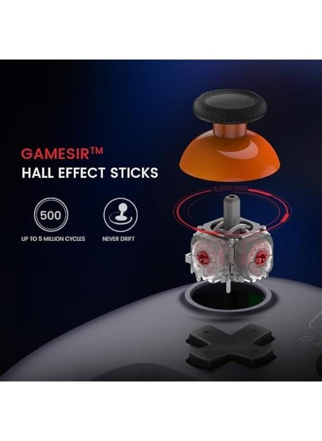 Nova Lite 2.4g Wireless Controller for Windows PC, iPhone, Android, Switch & Steam Deck, Bluetooth Controller Gamepad with Hall Effect Trigger,Turbo,Rumble Vibration (Nova Lite Purple)