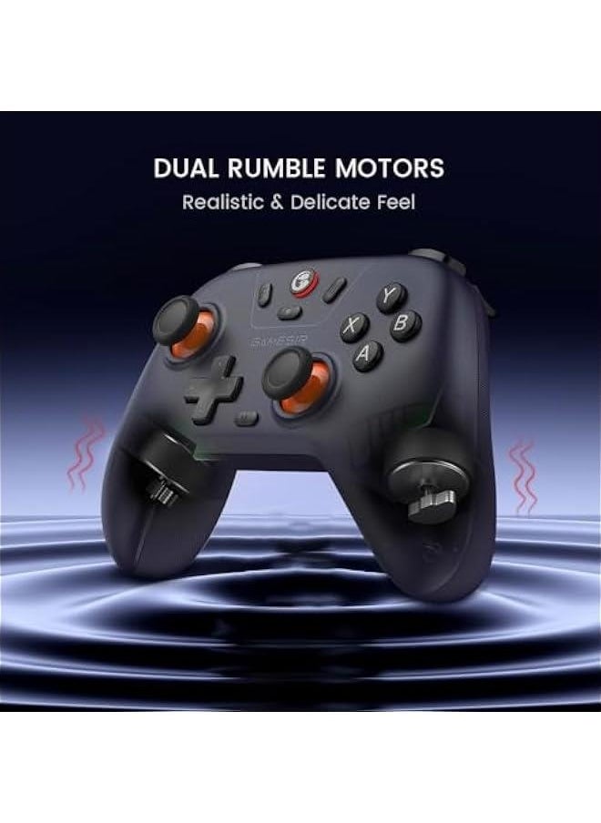 Nova Lite 2.4g Wireless Controller for Windows PC, iPhone, Android, Switch & Steam Deck, Bluetooth Controller Gamepad with Hall Effect Trigger,Turbo,Rumble Vibration (Nova Lite Purple)