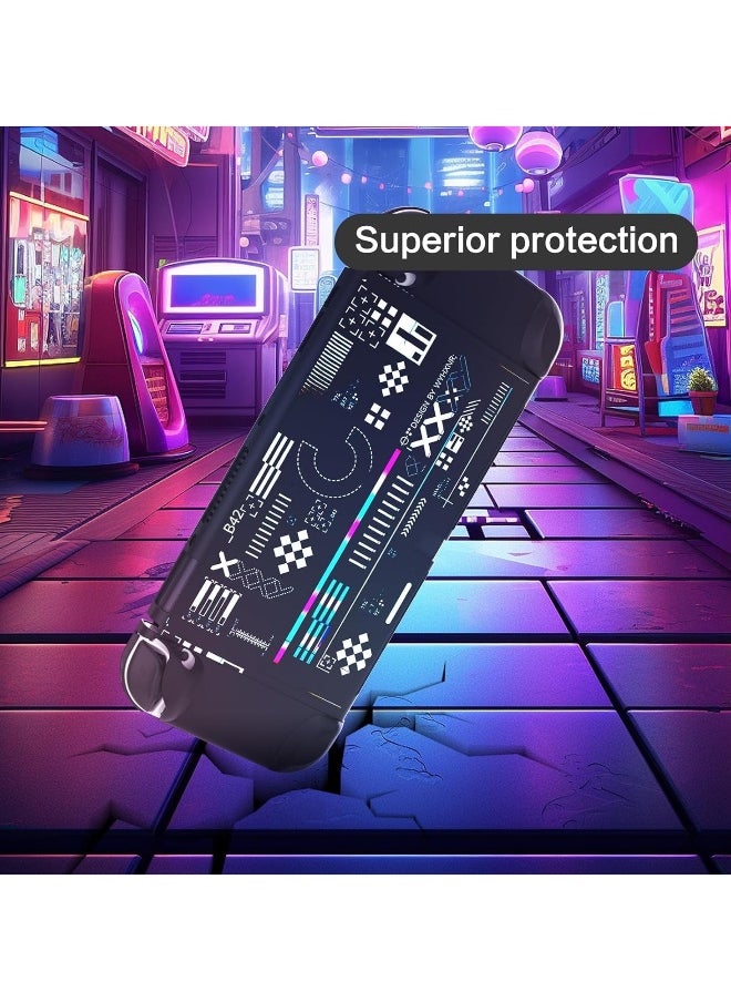 Cases compatible with Nintendo Switch OLEDs, Cool Printstream Hard Black Cases, NS OLED Model Shock and Scratch Resistant Cases