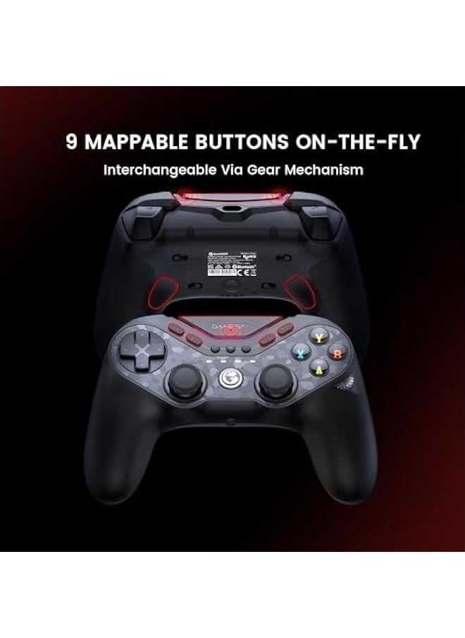 Tarantula Pro Wireless PC Controller Switchable Face ons & Mag-Res TMR Joysticks, 9 Mappable ons,Multi-Platform Controller for PC/Switch/iOS/Android,RGB Lighting,1200mAh