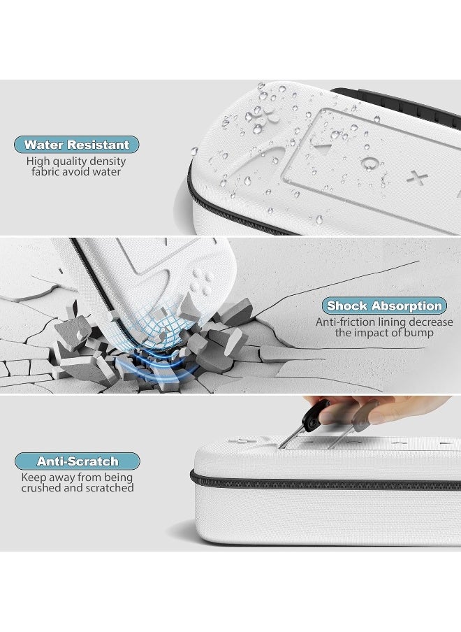 PS Portal Case is compatible with Playstation Portal Remote Player, carrying case for PlayStation Portal, hard travel case with zippered pocket for PS5 Portal accessories