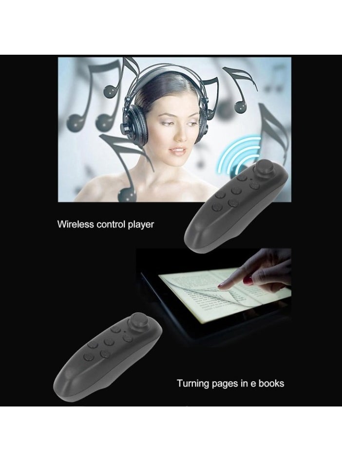 Mini VR Remote Control, Portable VR Game Handle Joystick, Lightweight VR Remote Controller Gamepad, Durable Wireless Bluetooth Controller For VR Android IOS Tablets Pc, (Pack Of 2pcs, Black)