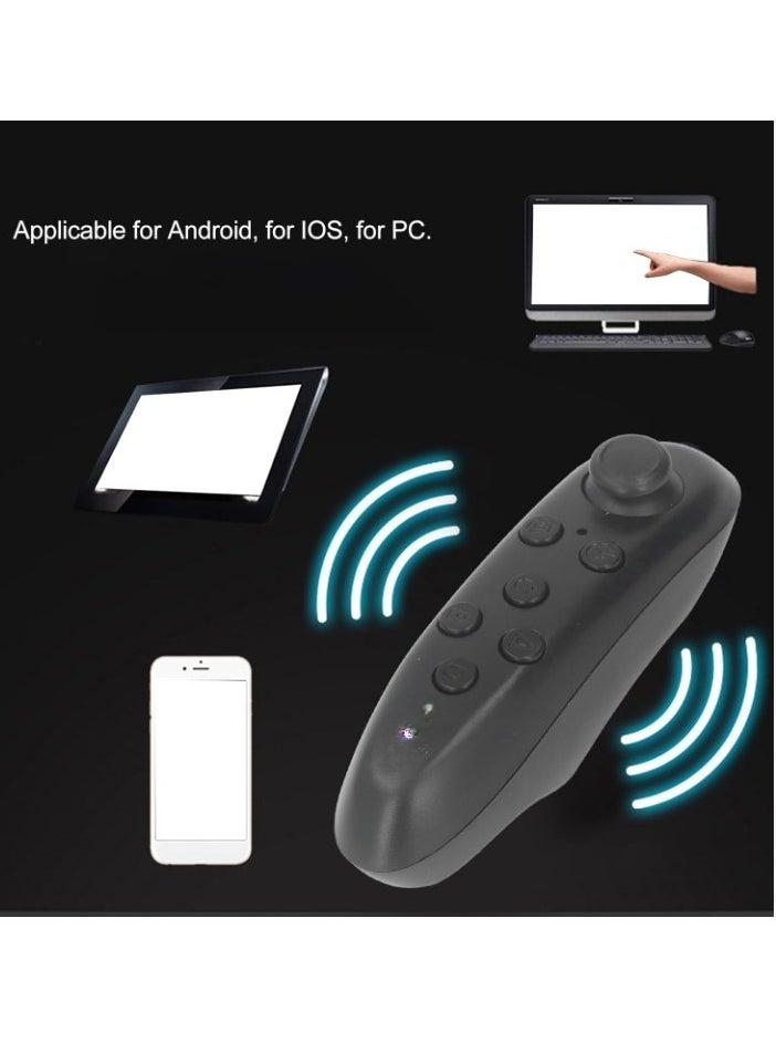 Mini VR Remote Control, Portable VR Game Handle Joystick, Lightweight VR Remote Controller Gamepad, Durable Wireless Bluetooth Controller For VR Android IOS Tablets Pc, (Pack Of 2pcs, Black)