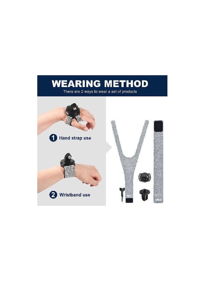 OSMO Action 3 Hand Wrist Strap Holder, Mount for DJI OSMO Action Camera, Hand Wrist Band VLOG/POV Accessories Compatible for Insta360 X3/One R/RS for GoPro Hero Series, Magnetic Connecting(1 Pack)