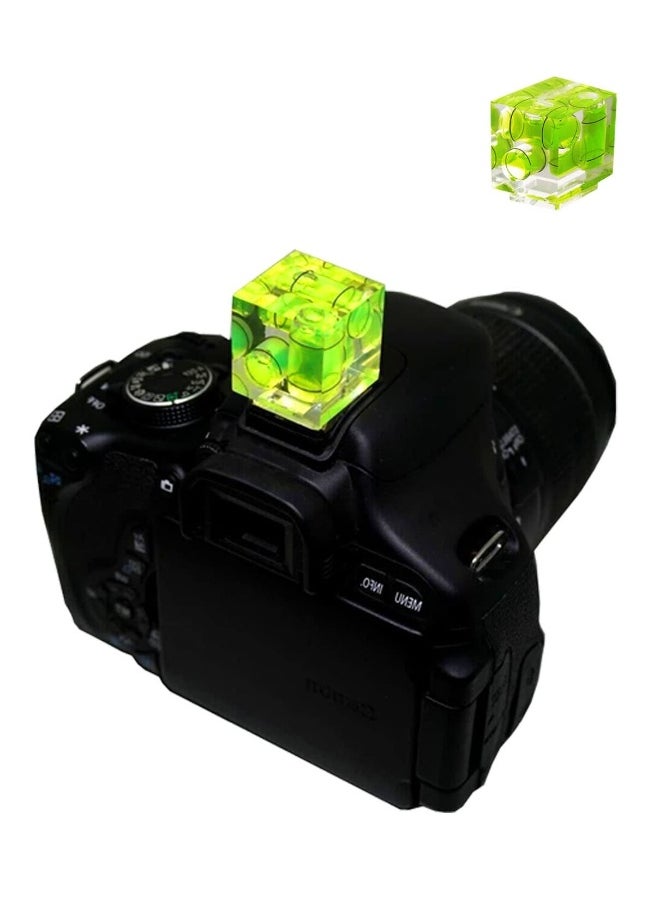 Camera Level, Triple 3 Axis Hot Shoe Bubble Spirit Level, 3 Axis Bubble Spirit Level Hot Shoe Flash Standard Mount for Photography DSLR SLR Outdoor Indoor, High Compatibility (2 Pack)