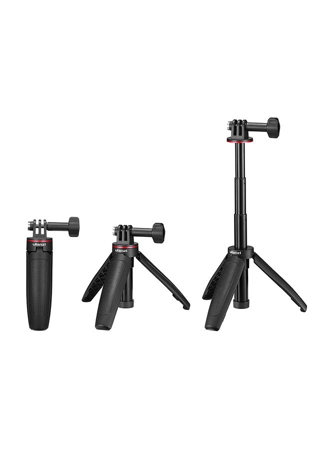 MT-09 Mini Extendable Desktop Tripod Handheld Photography Bracket Stand Vlog Selfie Stick Black