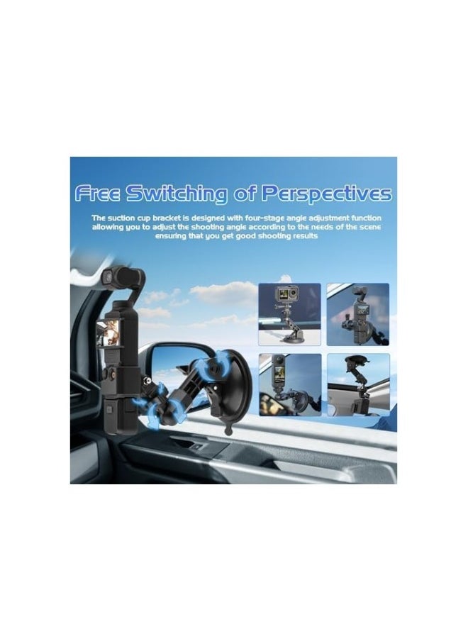 Camera Suction Cup Adapter Holder, Car Windshield Dashboard Dashboard Stand, Heavy Action Camera Stand, Power Suction Cup Camera Stand, Camera Car Mount with Tripod Adapter and Phone Holder