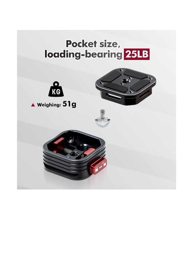 Quick Release Plate, Quick Release System QR Plate with Arca Swiss Slot Universal 1/4 to 3/8 Screw,  for Tripod/Monopod/Camcorders