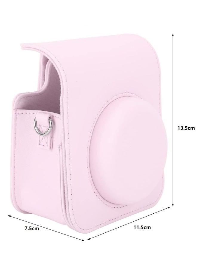 Mini Camera Protective Case Compatible with Fujifilm Instax Mini 12, Instant Camera Case with Adjustable Shoulder Strap, Cute Solid Color Camera Case Compatible with Instax Mini 12 Camera