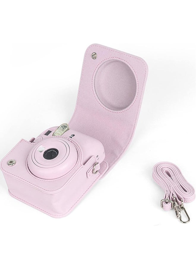 Mini Camera Protective Case Compatible with Fujifilm Instax Mini 12, Instant Camera Case with Adjustable Shoulder Strap, Cute Solid Color Camera Case Compatible with Instax Mini 12 Camera