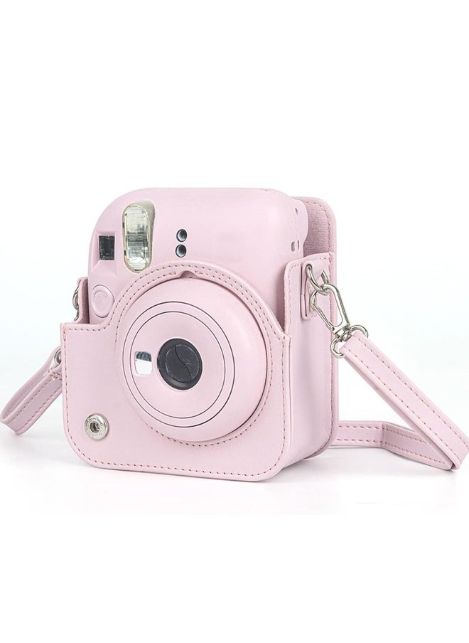 Mini Camera Protective Case Compatible with Fujifilm Instax Mini 12, Instant Camera Case with Adjustable Shoulder Strap, Cute Solid Color Camera Case Compatible with Instax Mini 12 Camera