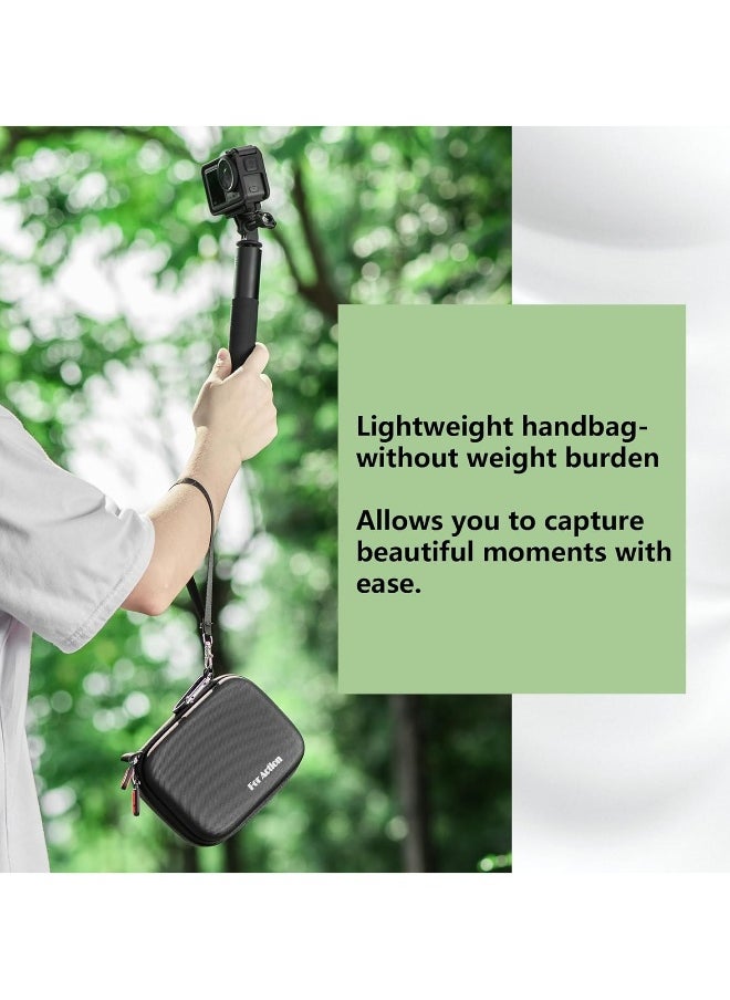 DJI Osmo Action 4 / Action 3 Standard Combo Camera Carrying Case, PU Leather Travel and Storage Bag Compatible with DJI Osmo Action 4 / Action 3 Standard Combo Accessories