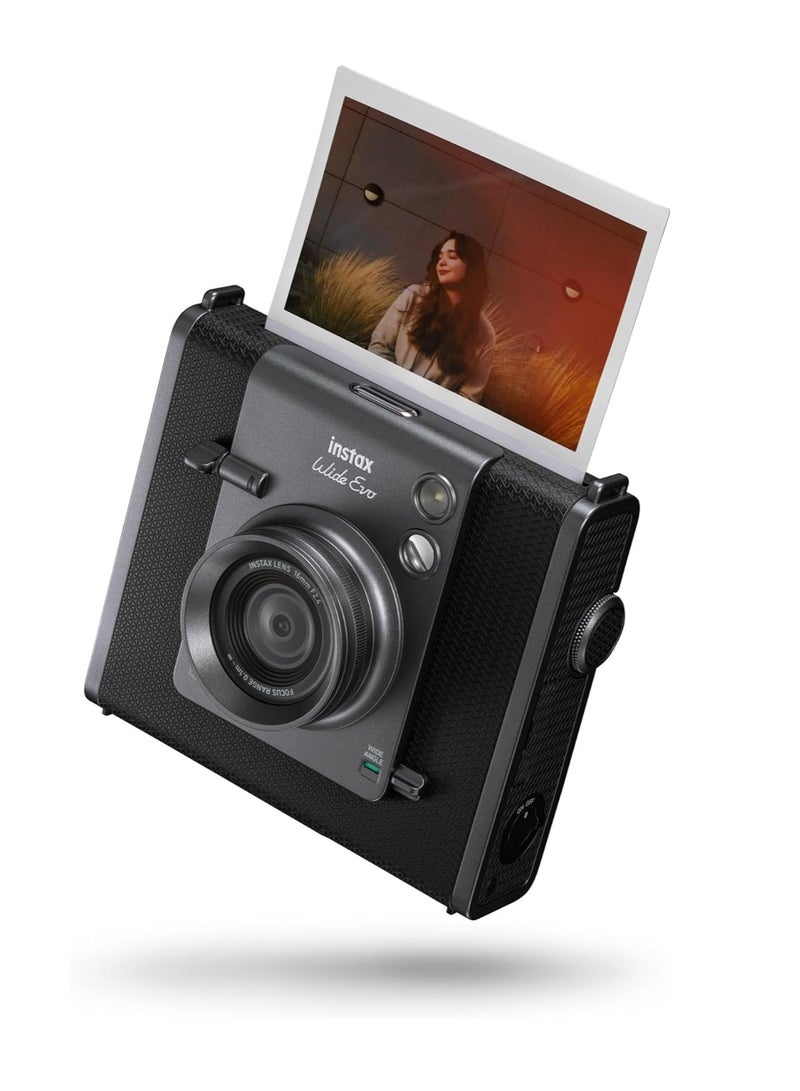 Instax WIDE Evo Hybrid Instant Camera, Black