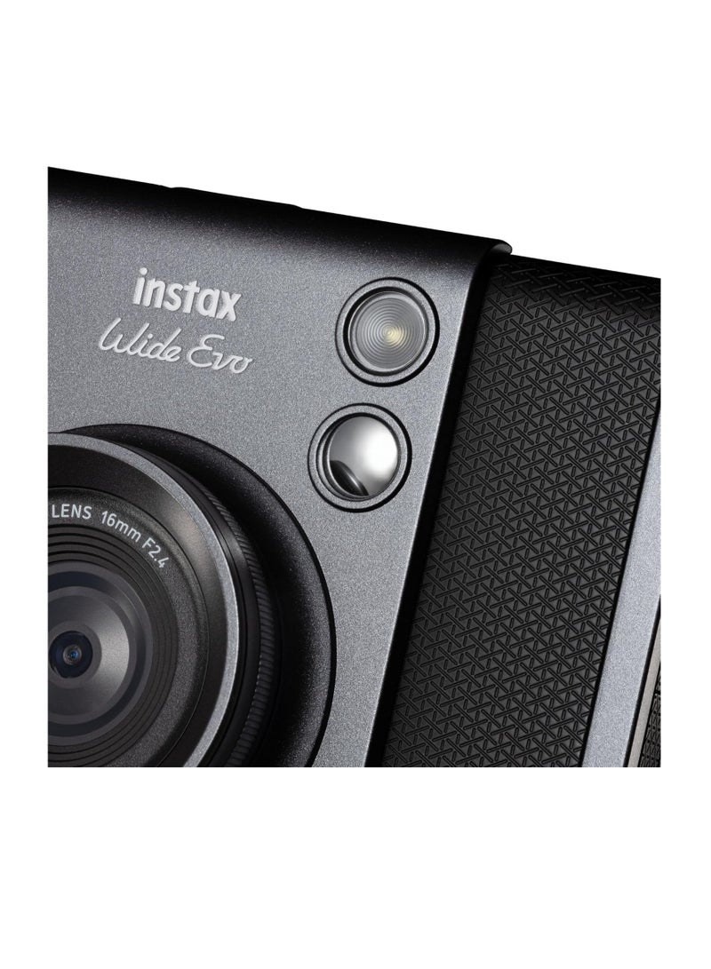Instax WIDE Evo Hybrid Instant Camera, Black