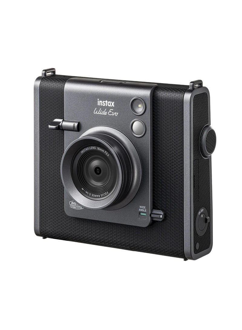 Instax WIDE Evo Hybrid Instant Camera, Black