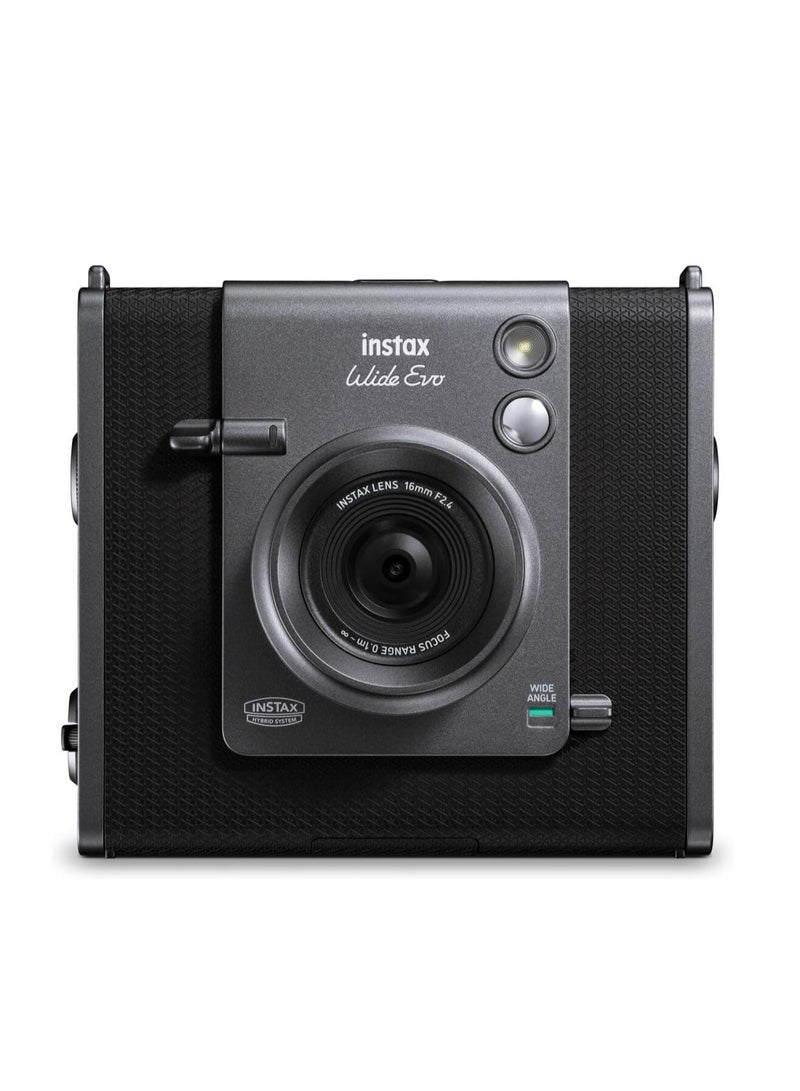 Instax WIDE Evo Hybrid Instant Camera, Black