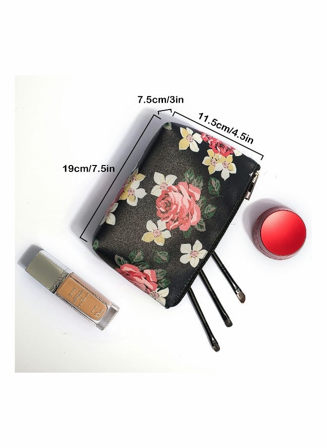 3 Pcs Makeup Bag Portable Travel Cosmetic Organizer Multifunction Waterproof Storage Bag Cute Toiletry Bags for Women and Girls