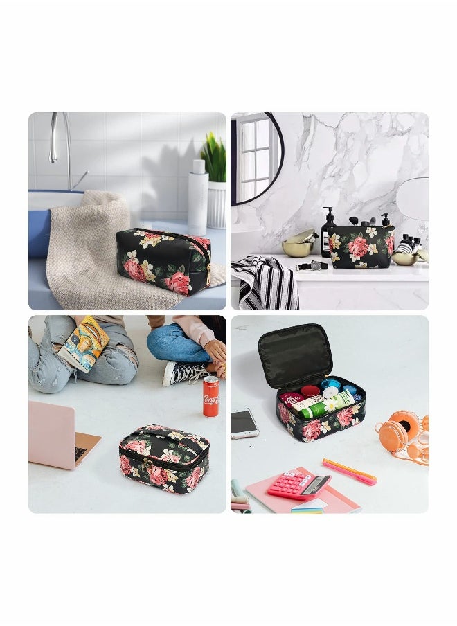 3 Pcs Makeup Bag Portable Travel Cosmetic Organizer Multifunction Waterproof Storage Bag Cute Toiletry Bags for Women and Girls