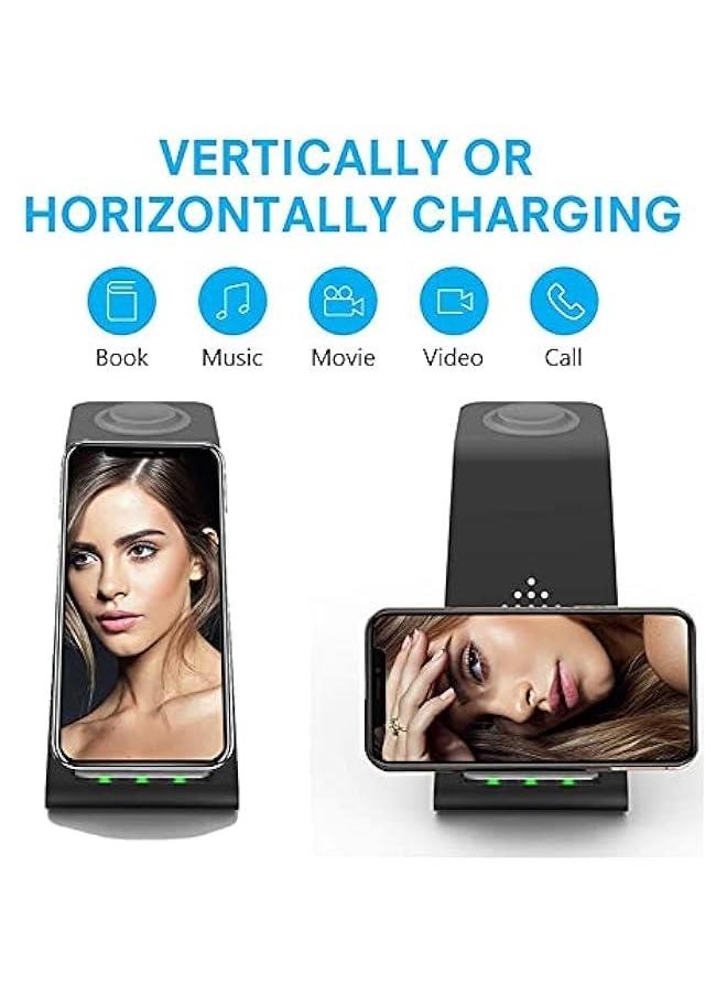 Wireless Charger for Samsung,3 in 1 Wireless Charging Station for Multiple Devices Samsung Android Qi Stand for Galaxy Watch 4 Classic/3/Active2/Gear S3,Galaxy S23/S22 Ultra/S21/S20/S10/Z Fold 3