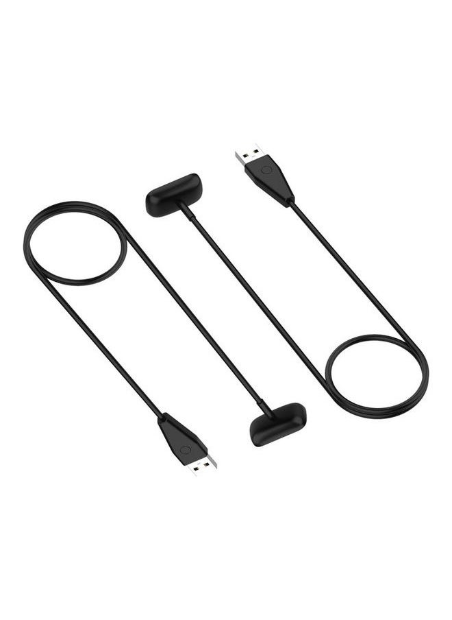 2-Pack of Charging Cable for Fitbit Luxe / Charge 5 / Charge 6 Black