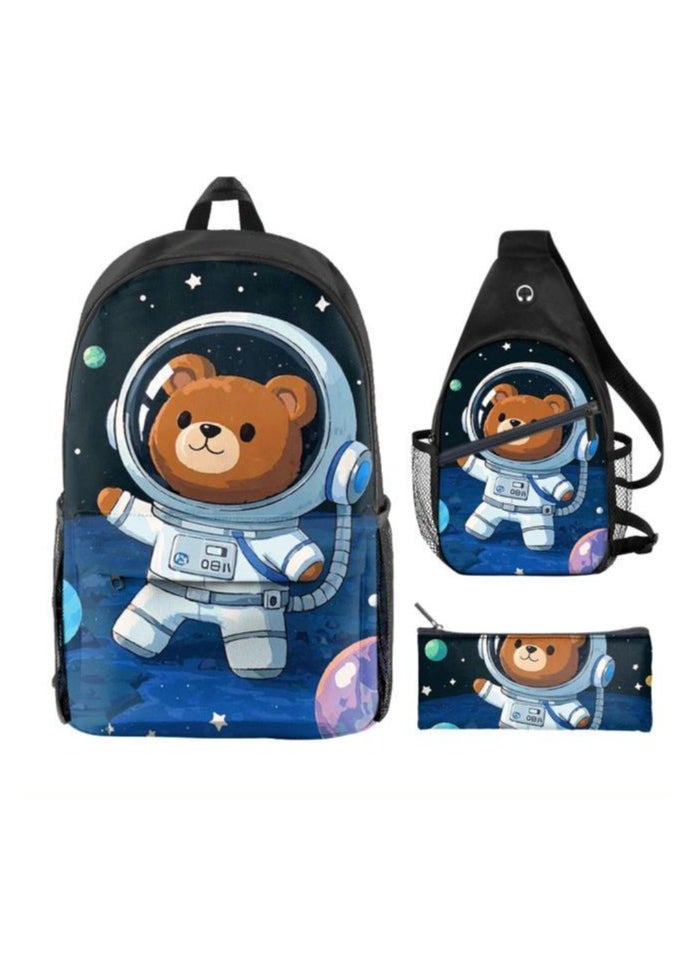 Universal cartoon new three-piece schoolbag - 339