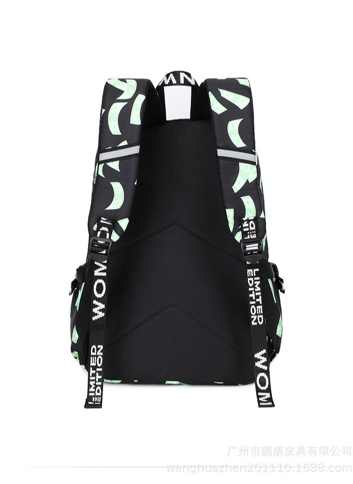 Student Lightweight Waterproof Schoolbag Colorful Shark Print Large Capacity Backpack Personality Cartoon Simple Backpack 30*43*14CM
