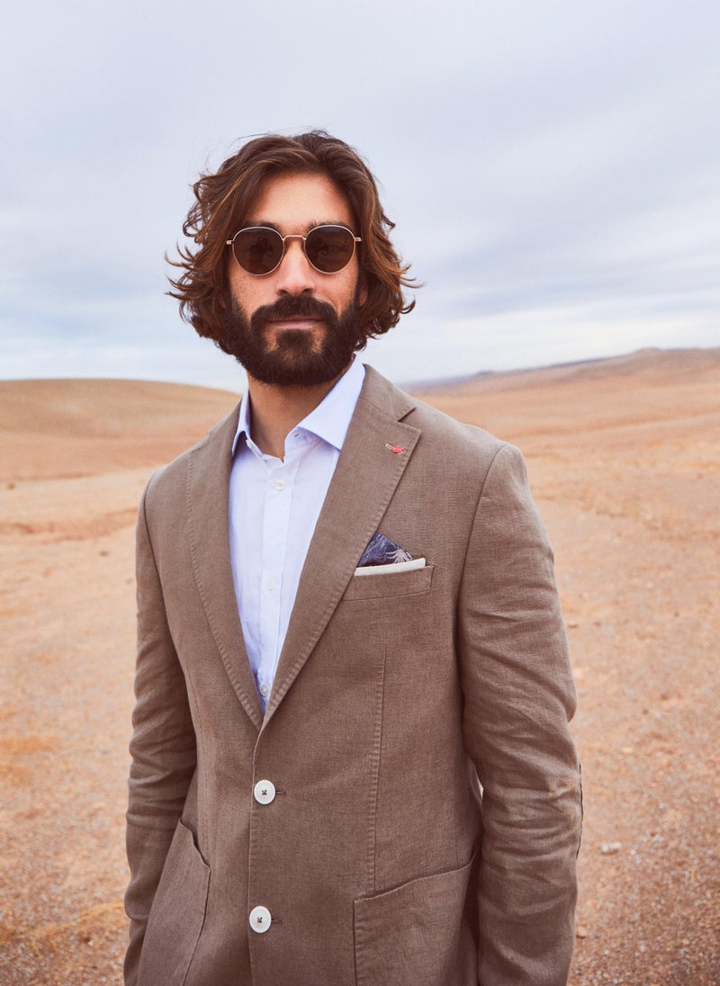 Badys Taupe Linen Blazer