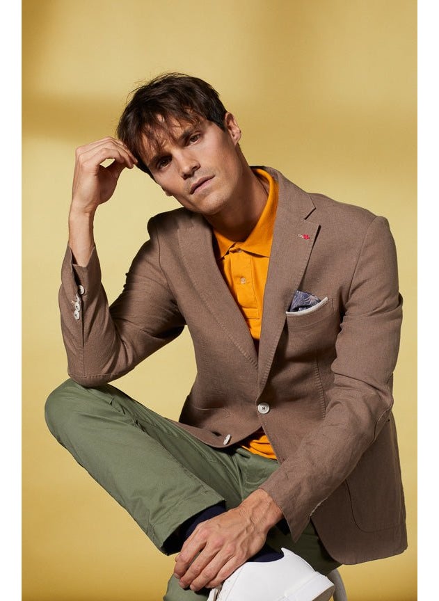 Badys Taupe Linen Blazer