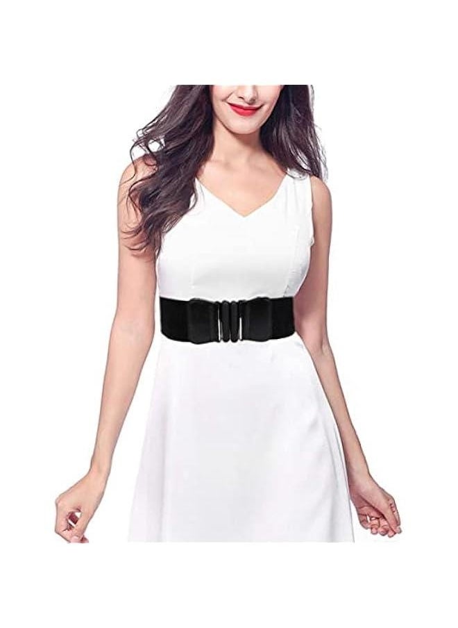 Wide Elastic Plus Size Dress Belt for Women Waist Belts Stretch Waistband