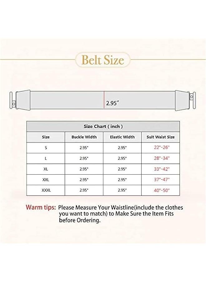 Wide Elastic Plus Size Dress Belt for Women Waist Belts Stretch Waistband