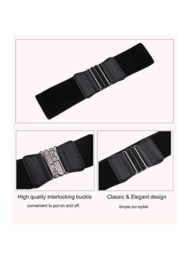 Wide Elastic Plus Size Dress Belt for Women Waist Belts Stretch Waistband