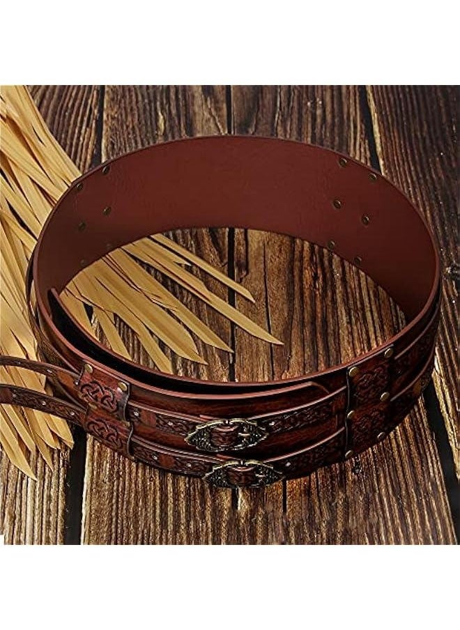 Viking Wide Belt, Medieval Faux Leather Armor Belt Knight Corset Belt, LARP Costume