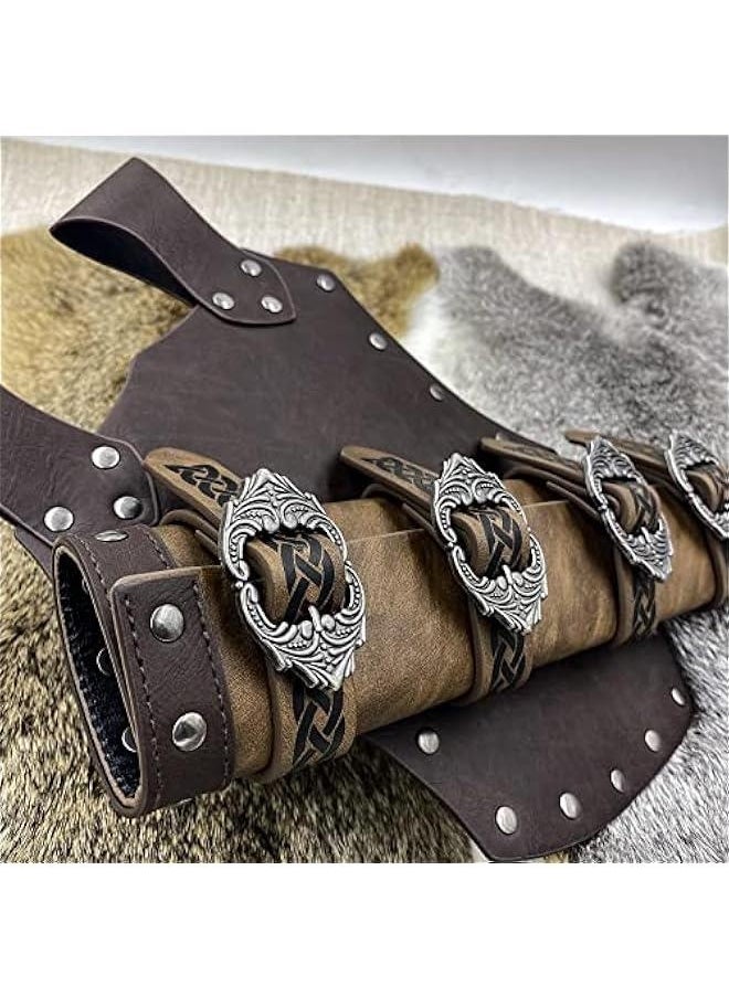 Medieval Faux Leather Sword Frog, Vintage Middle Ages Sword Holster, Mercenary Knight Adjustable Dagger Holster