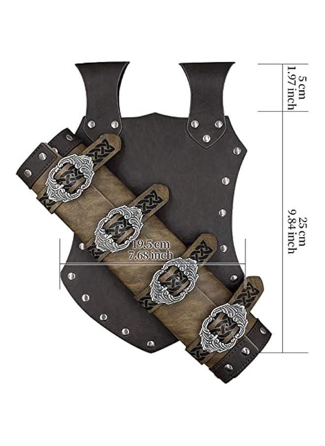 Medieval Faux Leather Sword Frog, Vintage Middle Ages Sword Holster, Mercenary Knight Adjustable Dagger Holster