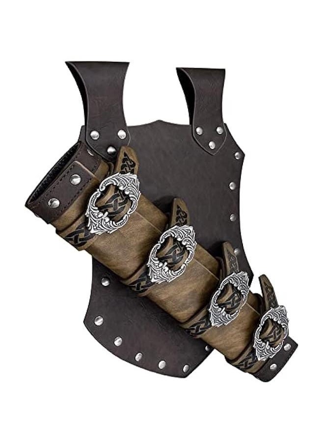 Medieval Faux Leather Sword Frog, Vintage Middle Ages Sword Holster, Mercenary Knight Adjustable Dagger Holster