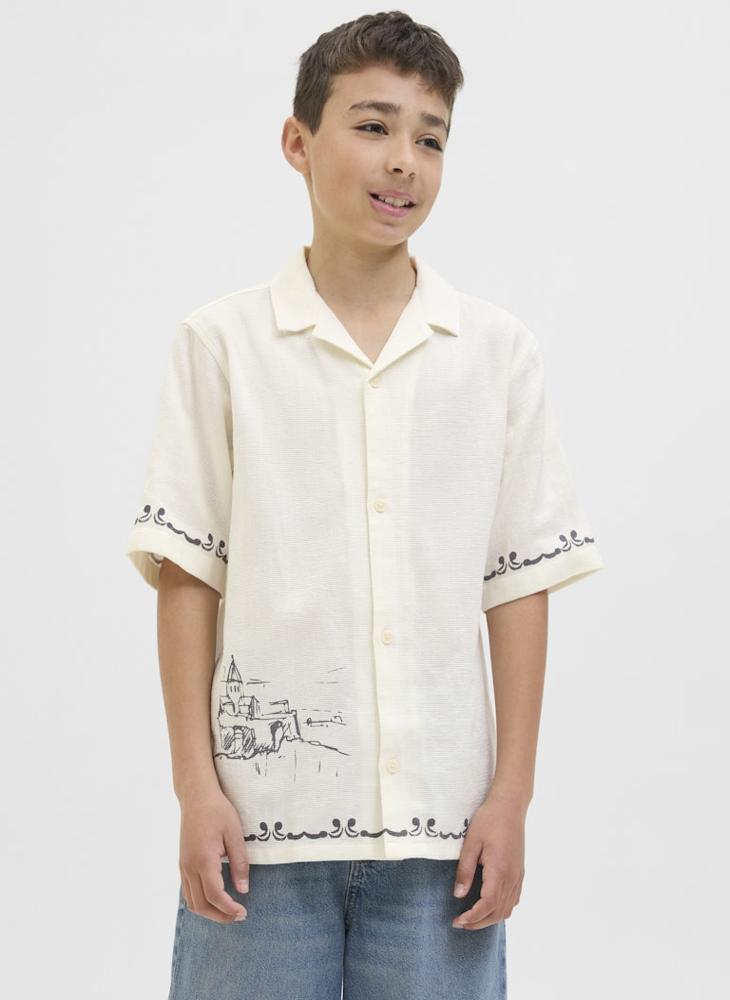 Kids Jorseersucker Aop Shirt