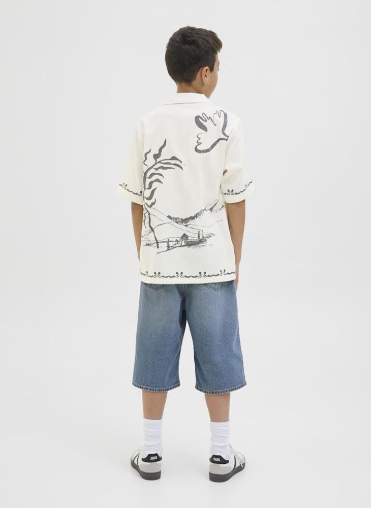 Kids Jorseersucker Aop Shirt