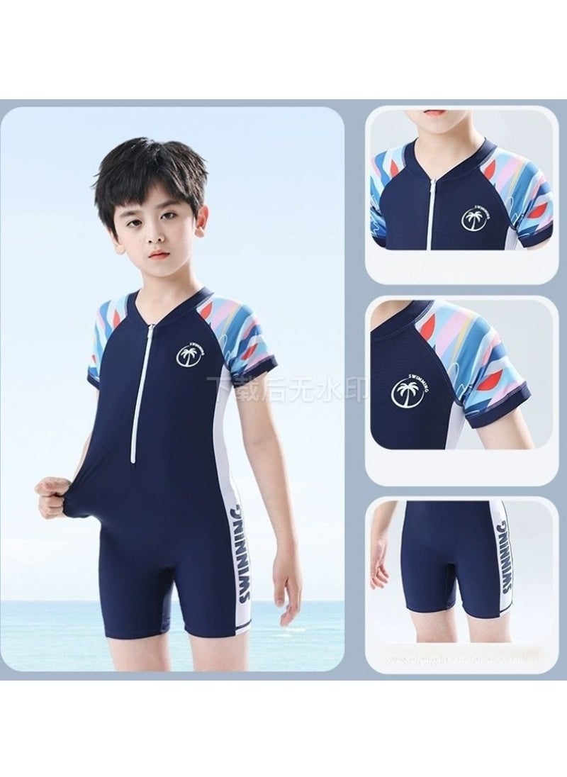 Boys One Piece Swimsuit Kid Swimsuit Water Sport Short Bathing Suits