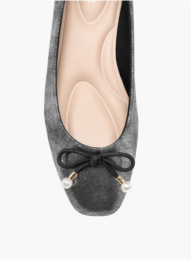 Women's Bow Accent Slip-On Ballerina Shoes