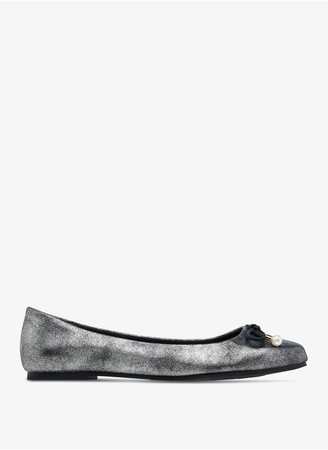 Women's Bow Accent Slip-On Ballerina Shoes