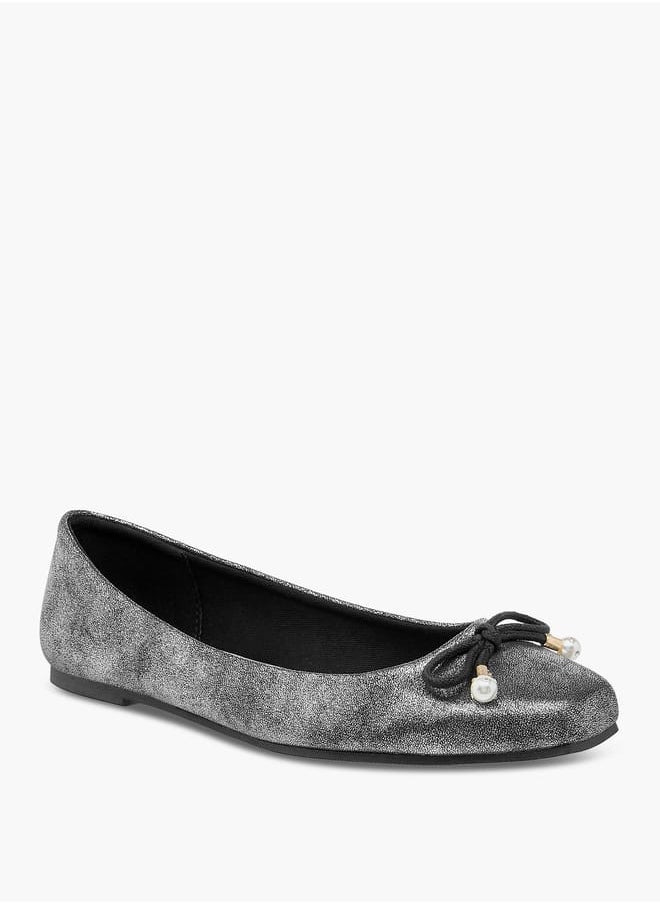 Women's Bow Accent Slip-On Ballerina Shoes