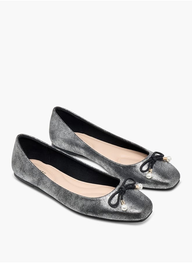 Women's Bow Accent Slip-On Ballerina Shoes Ramadan Collection