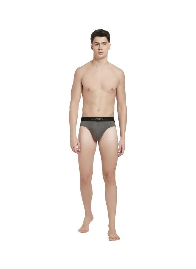 Jockey IC31 Men Supima Cotton Elastane Stretch Solid Brief with Ultra soft Waistband