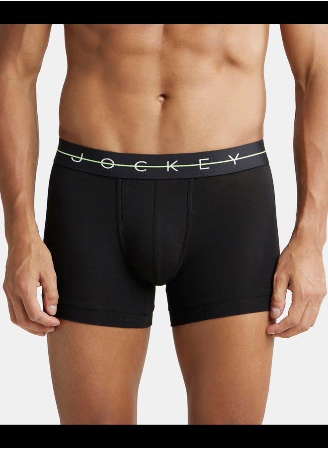 Jockey NY16 Men's Super Combed Cotton Elastane Stretch Solid Trunk with Ultrasoft Waistband